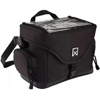 Willex Bolso para Manillar de Bicicleta 9 L Negro Mochila Cesto Canasta Alforja