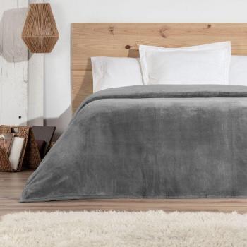 Manta de cama lisa suave Manterol 160/180cm gris