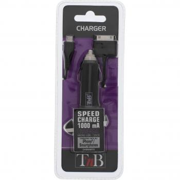 T'nB CHSMART2 - T'n'B Cargador coche iPhone / micro USB