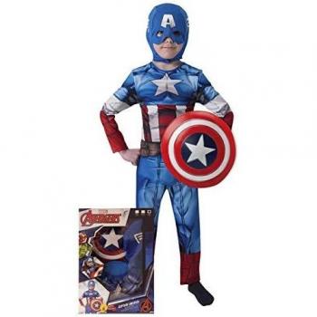 Rubie's Avengers - Disfraz de Capitán América con escudo para niños, talla S, IT620551-S