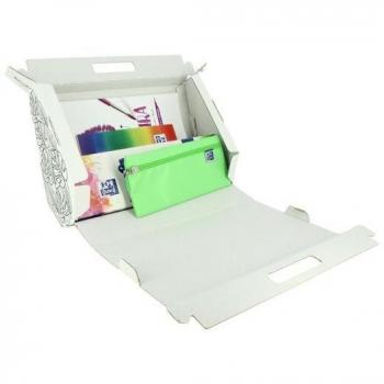 Kit de Pintura Oxford Kids con Blocs de Dibujo y Acuarela, Estuche Kangoo y Temperas 17 Piezas