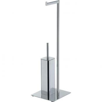 Toallero y Columna De Pie Cromo Gedy Felix 13321300000, Escobillero Portarrollos Gedy Felix