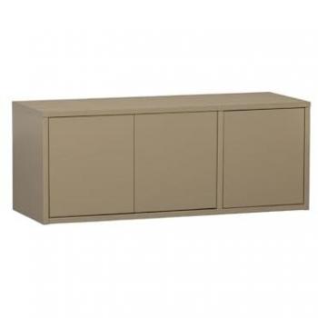 Mueble de TV Turner de 3 puertas en madera, 120 cm, color beige, con sistema de gestión de cables