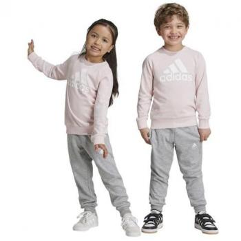 Conjunto Adidas Little Essentials Logo Jogger Set French Terry para Niños, incluye sudadera y pantalones jogger, material de felpa francesa, diseño con logo de Adidas, cómodo y ligero, ideal para actividades deportivas y uso diario