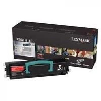 Lexmark E352H21E High Yield Black Toner Cartridge - 9,000 Pages