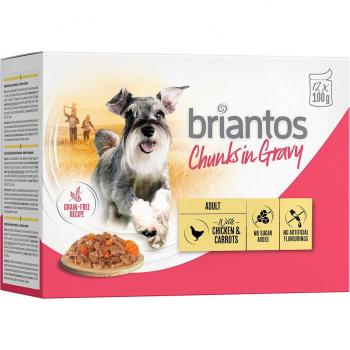 Briantos Pedaços en salsa 48 x 100 g - Pollo y zanahorias