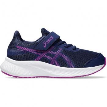 Zapatillas de running Asics Patriot 13 PS infantiles unisex azul marino y magenta