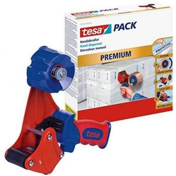 Rodillo de mano premium Tesa para cinta adhesiva 56402-00002-00, dispensador de cinta tipo pistola para uso con cinta de embalaje de 50mm, tesa tesapack dispensador manual premium - prec
