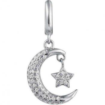 Piercing de aro Elara en Plata de Ley 925 con motivos de luna y estrella