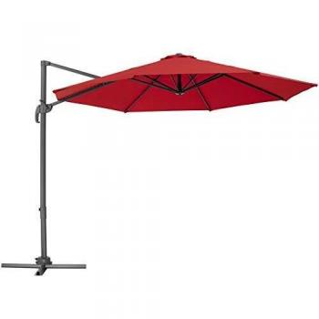 Parasol Daria Ø 300 cm con pedal, funda y 6 niveles de inclinación ajustables - Protección UV 50%
