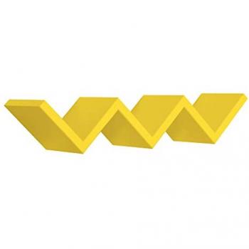 Estante de pared rectangular amarillo Saetta 56 cm