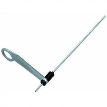 Westmark Cortadora de rábanos/en espirales con varilla de centrado larga, Longitud: 24 cm, Cuchilla de acero inoxidable / aluminio, Plateado / gris, 51302260