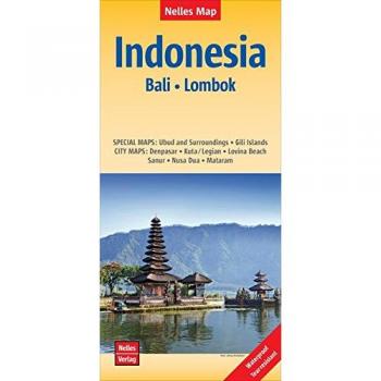 Mapa de carreteras Indonesia: Bali y Lombok 1:180.000 - Impermeable y resistente al desgarro