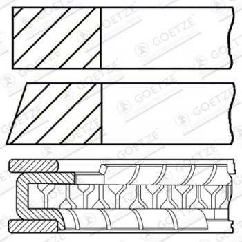 Juego de segmentos GOETZE Engine Piston Ring Kit 08-442700-00