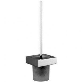 Escobillero de inodoro Dornbracht MEM, modelo de pared, cristal mate, platino mate