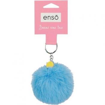 Llavero Enso pompón azul