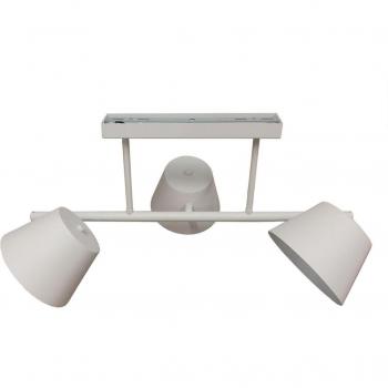Lámpara de techo 3 focos de metal beige 75x30 cm, lámpara colgante 62,5 x 38 x 27,5 cm metal crema Ø 10 cm, luz de techo S8803129