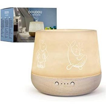 Pranarôm Difusor y lámpara para bebés, difusión atmosférica, difundo aceites esenciales de olor suave y emito una discreta luz, Doudou