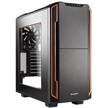 Be Quiet! Silent Base 600 Windowed Mid Tower Gaming Case - Orange/Black