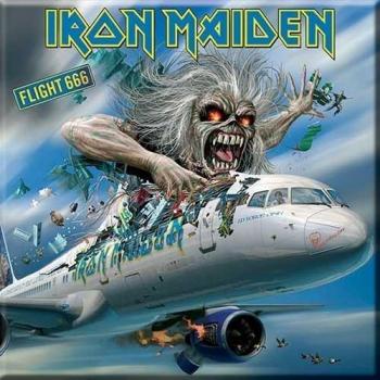 Imán para nevera Vuelo 666 de Iron Maiden One Size azul/blanco