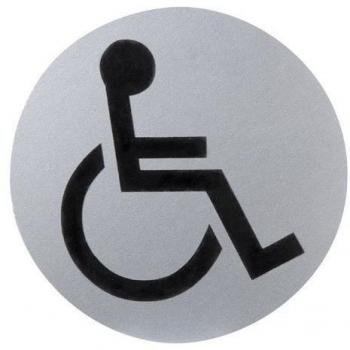 WOLFPACK LINEA PROFESIONAL 15050945 Cartel Aluminio Baño Minusvalidos Ø12cm