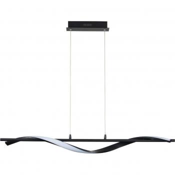 Lindby Munja lámpara colgante LED dim negro arena, tipo: lámpara colgante, características: moderna, hecha de metal, color negro y arena, adecuada para salón y comedor, 1 llama