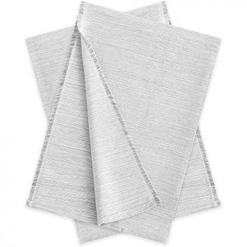 Pack 2 Plaids Multiusos 180x260 cm Gris Claro - Fundas para Sofá y Mantas para Cama Modelo Trama Mini Rayas