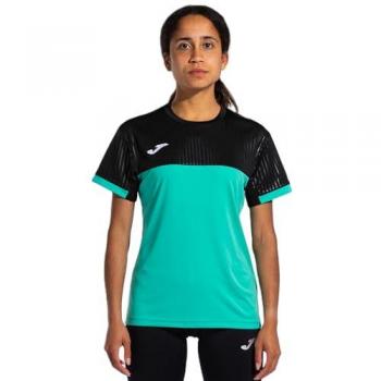 Camiseta Manga Corta Mujer Montreal Verde Negro Joma