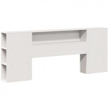 Cabecero de cama almacenaje madera maciza pino blanco 200 cm