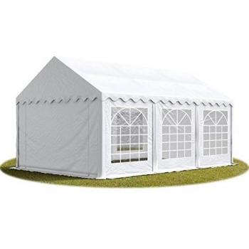Carpa para fiestas TOOLPORT 4x6 m - ignífugo, lona PVC 700 N, impermeable, color blanco