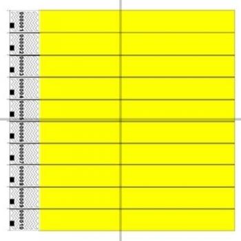 Pulseras Brazaletes de Identificación Tyvek, 100 Piezas, Neon Amarillo