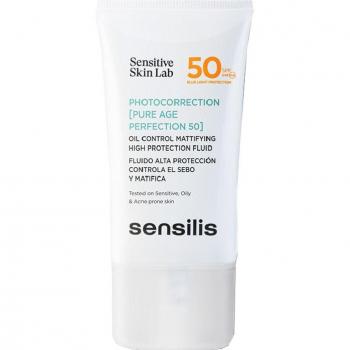 Sensilis Photocorrection Pure Age Perfection 50 fluido alta protección controla el sebo y matifica 40 mL