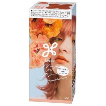 Kao - Liese Bleach On Color Bubble Hair Color Kit Ranunculus Orange - 108ml