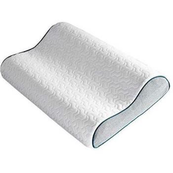Bedsure Almohada Cervical Viscoelástica Ortopédica - Almohada para Cuello de Forma Ergoconómica con Altura Ajustable Reduce Problemas Dolores Cervicales, con Espuma de Memoria, 40x60x10/12 cm