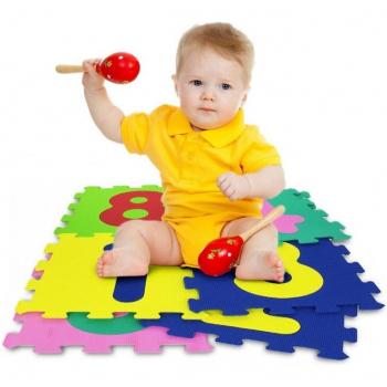 Alfombra Puzzle Suave con Números 10 Piezas 29.5x29.5x8cm