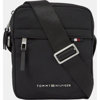 Tommy Hilfiger Black Polyester Adjustable Shoulder Messenger Bag for Men