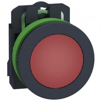 Luz piloto LED Universal 30mm Harmony XB5, Schneider Electric, indicador enrasado, plástico, color rojo
