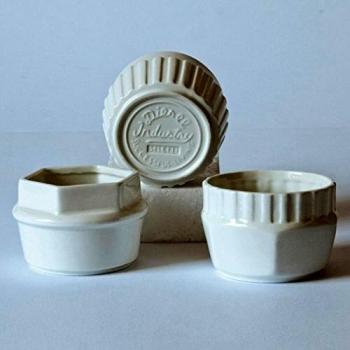 Juego de 3 cuencos de porcelana Machine Collection Ø 9 cm H.6 Mod. Ass.