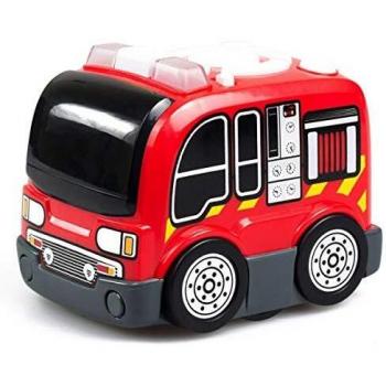 Silverlit- Program Me Fire Truck, camion Bomberos, Juguete,Coche programable para niños, Color Rojo