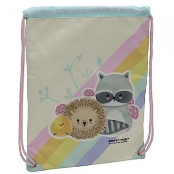 Mochila Saco Escolar Kawanimals Bosque 39cm, Adaptable a Carro, Multicolor, Producto Oficial