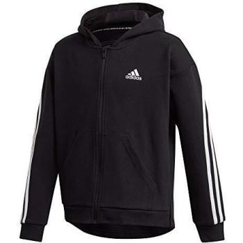 adidas G 3S FZ HD Sweatshirt, Niñas, Black/White, 5-6Y