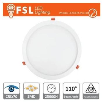 Downlight LED 24W IP20 6500K 2000LM Ángulo de 110° Diámetro: 285mm