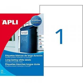 Apli Paper Ref. 1228 Etiquetas Adhesivas Poliéster Blanco L/C A4