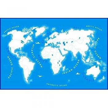 1Wall Kids World Map Wall Mural