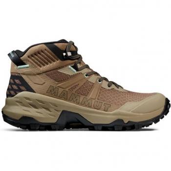 Botas de Senderismo Mammut Sertig II Mid GTX para Mujer, Impermeables, Color Arena Oscura/Negro, Talla 38