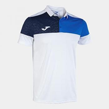 Polo Manga Corta Hombre/niño Joma Crew V Blanco Royal Marino