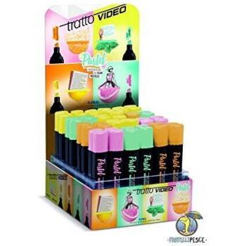 Marcadores Fluorescentes Verde Menta Tratto Video - Paquete de 12 unidades