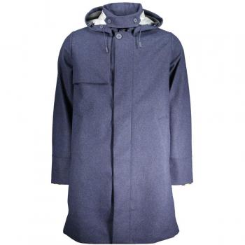 K-Way Blue Polyester Jacket - XXL, Parkas, Male, Size: 2XL with Hood