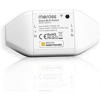 Interruptor Universal Inteligente con Wi-Fi, con Control Remoto Meross App. Compatible con HomeKit Siri, Alexa, Google Assistant y SmartThings. Modelo MSS710HK.