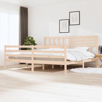 Estructura de cama de madera maciza Super King 180x200 cm